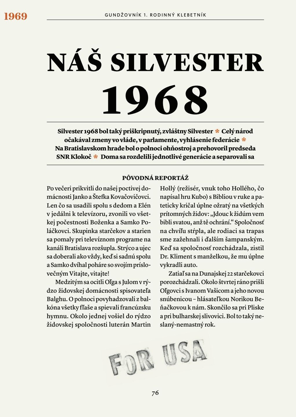 Gundžovníky - Silvester 1969
